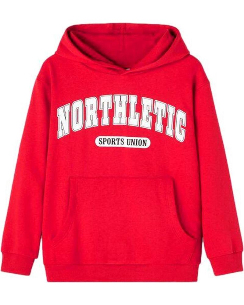 SUDADERA CON CAPUCHA JACK & JONES NAME IT NORTHLETIC ROJA 13200406 ROJO