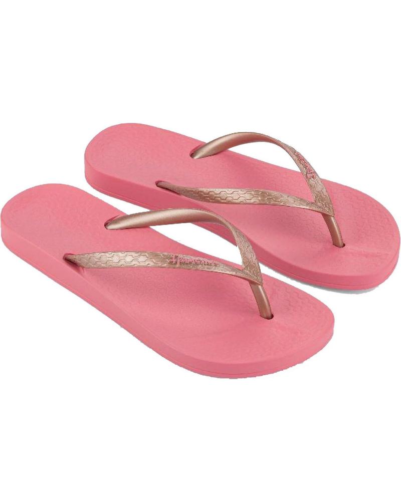 CHANCLAS IPANEMA ANATÔMICA TAN CON TIRAS METÁLICAS ROSA PINK-METALLIC PINK