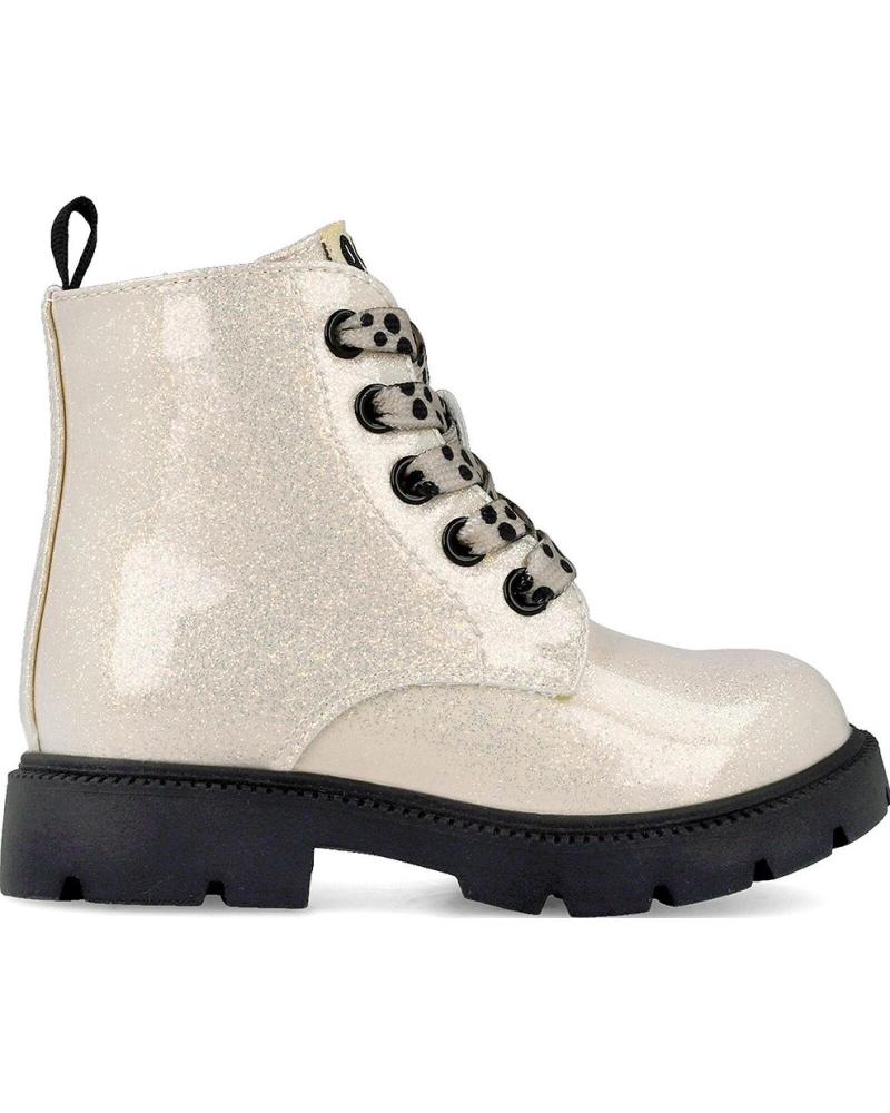 BOTAS GARVALÍN NIÑA GLITTER PERLA BRILLANTES CÓMODAS CREMAB725