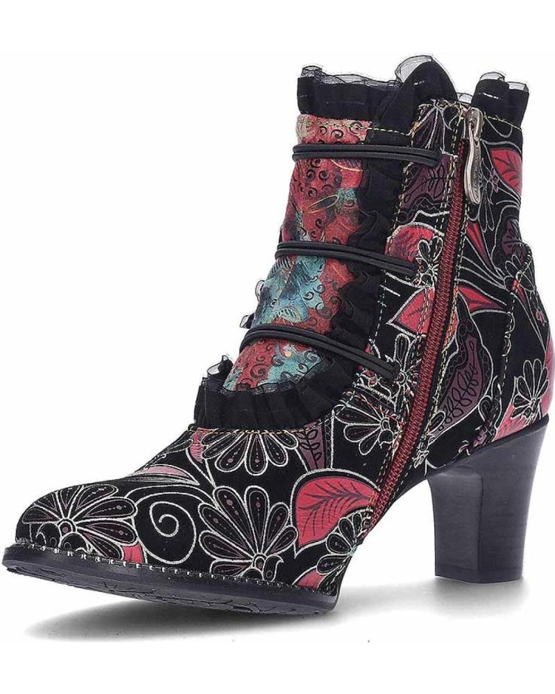 LAURA VITA ELCODIEO224 BOTINES FLORALES ROJOS ROJO