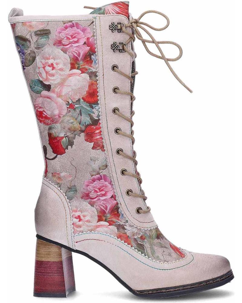 LAURA VITA BOTAS IDCANO07 FLORES BEIGE BEIGE