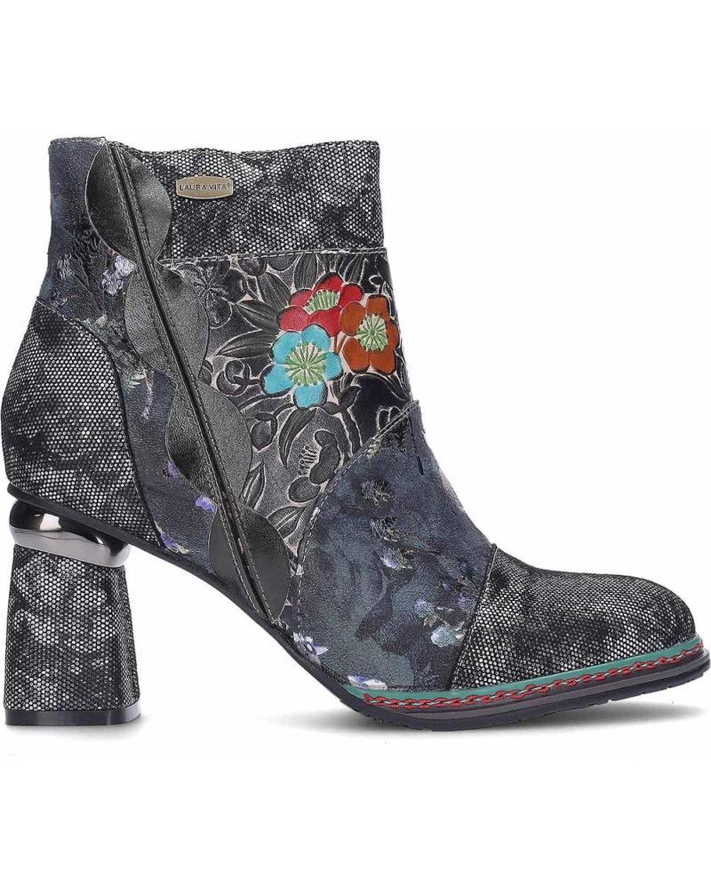 BOTINES LAURA VITA KINOAO 20 NEGRO ESTAMPADO FLORAL NEGRO