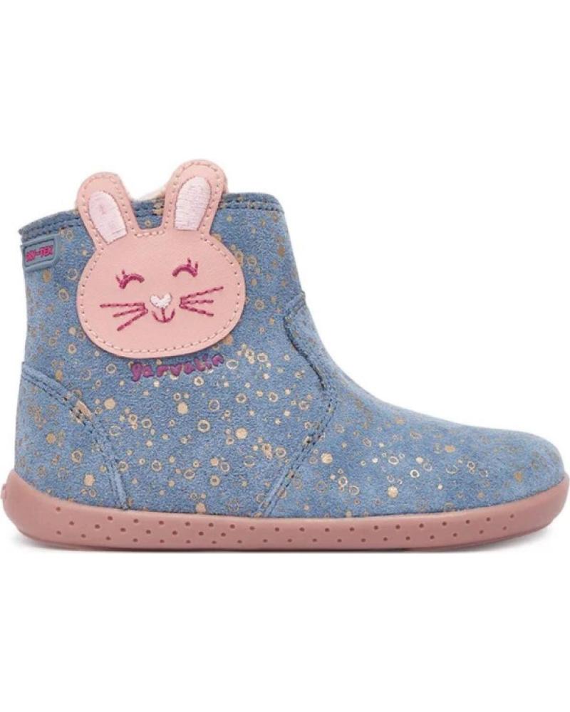 BOTINES BAREFOOT PARA BEBÉ NIÑA GARVALÍN 251302-A855 AZUL CONEJO AZUL