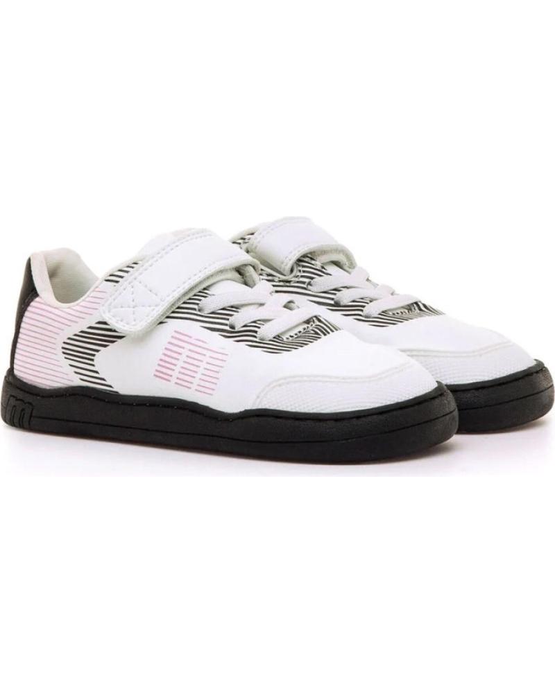 MTNG DEPORTIVO BAREFOOT 49320 - ZAPATILLAS BLANCAS Y NEGRAS CON CIERRE ADHERENTE BLANCO