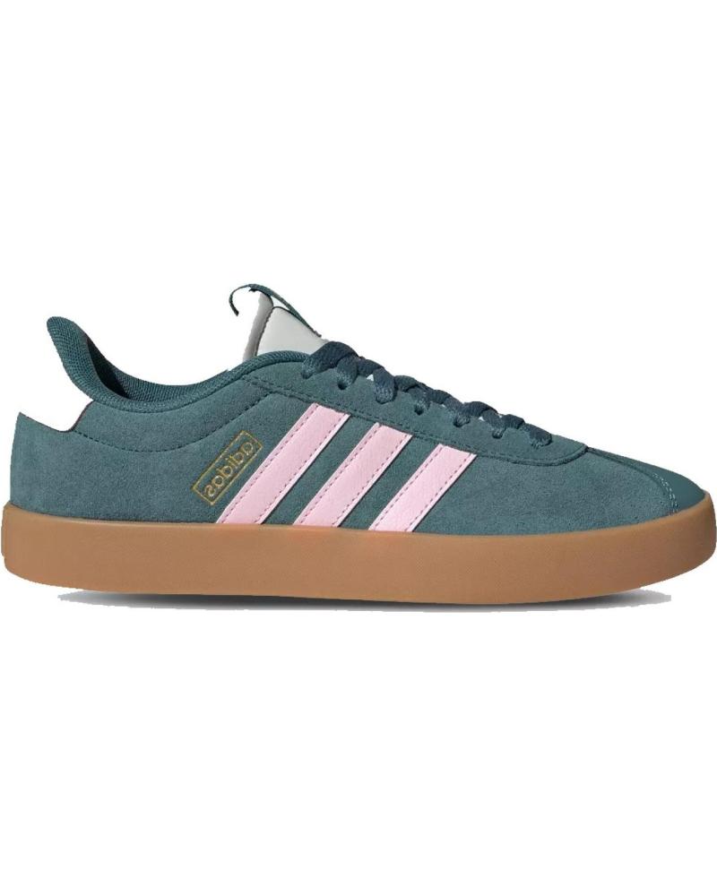 ADIDAS VL COURT 3.0 JR0955 ZAPATILLAS CASUAL TEAL ROSA SUELA CARAMELO VARIOS COLORES