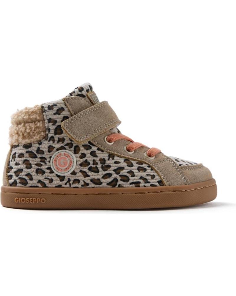 GIOSEPPO AMIRET 76989 - ZAPATILLAS BOTA BAREFOOT DE LONA CON ANIMAL PRINT CAMEL BEIGE