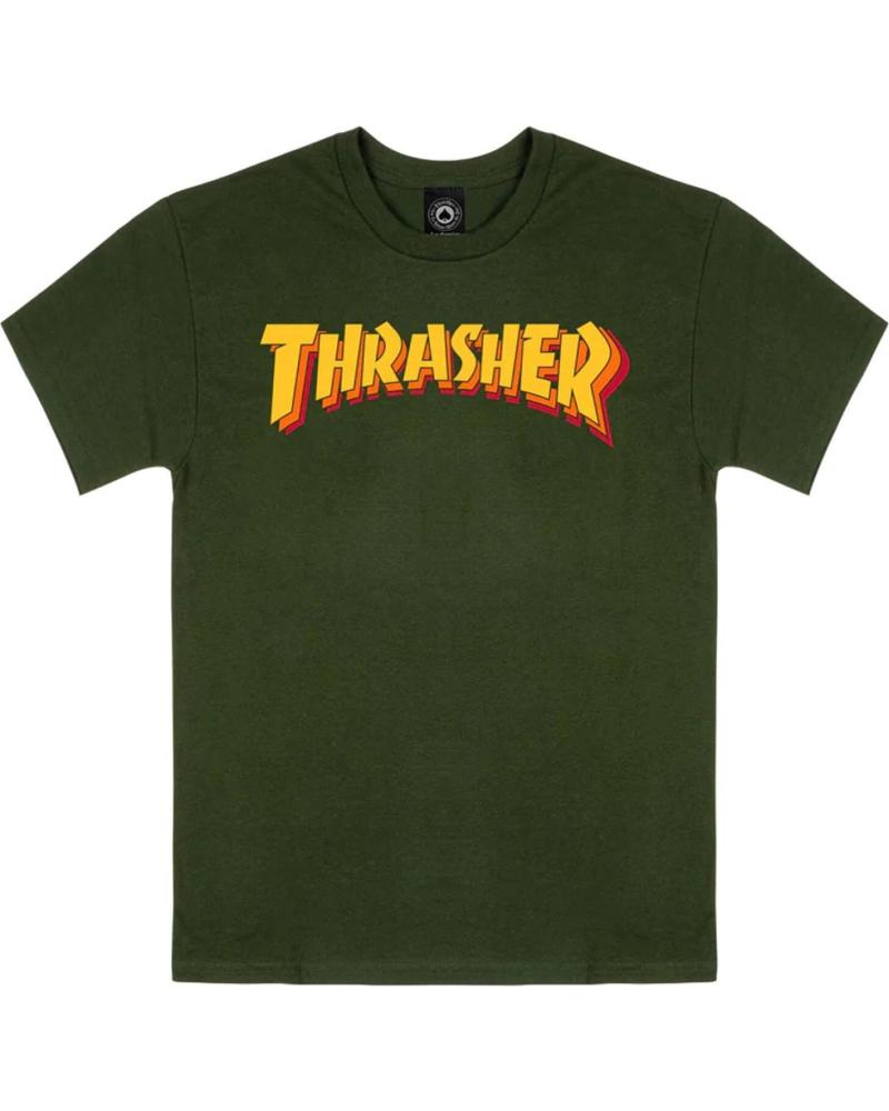 CAMISETA THRASHER STACKED VERDE MULTICOLOR MULTICOLOR