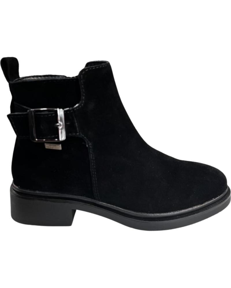 BOTÍN KANGAROOS TEX NEGRO CON HEBILLA NEGRO