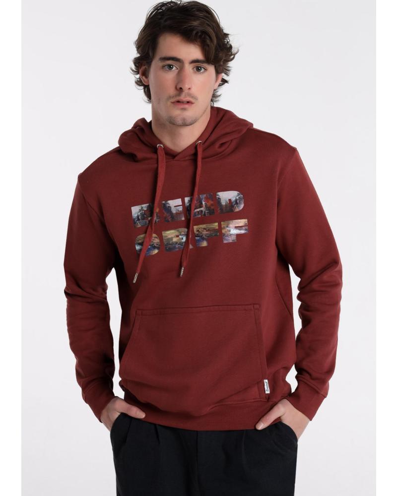 SUDADERA BENDORFF MARRÓN CON CAPUCHA Y GRÁFICO FRONTAL MARRóN