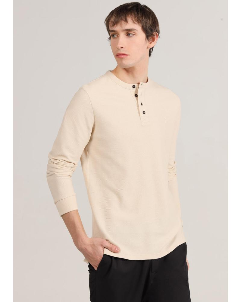 BENDORFF CAMISETA PIQUÉ ABOTONADA MANGA LARGA BLANCO BLANCO