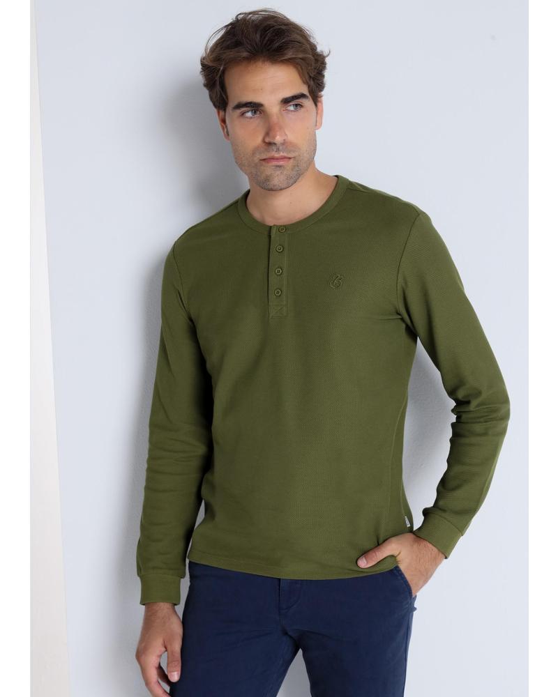 CAMISETA BENDORFF PIQUÉ ABOTONADA VERDE VERDE
