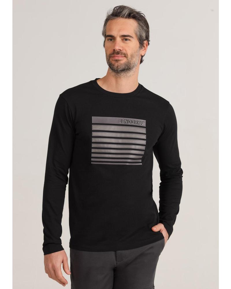 BENDORFF CAMISETA MANGA LARGA GRÁFICA COLECCIÓN ECLIPSE NEGRA NEGRO