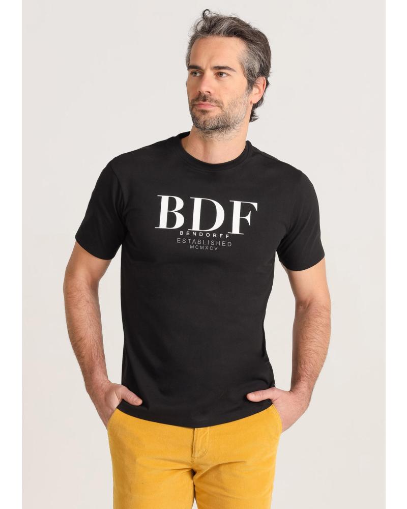 CAMISETA BENDORFF GRÁFICA BDF MANGA CORTA NEGRA NEGRO