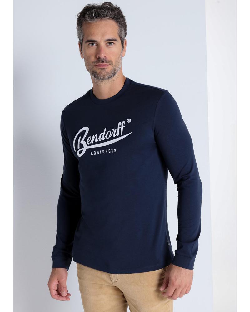 BENDORFF CAMISETA MANGA LARGA CON BORDADO EN RELIEVE AZUL AZUL