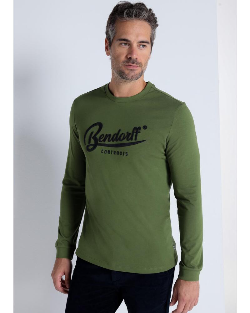 BENDORFF CAMISETA MANGA LARGA CON BORDADO EN RELIEVE VERDE VERDE