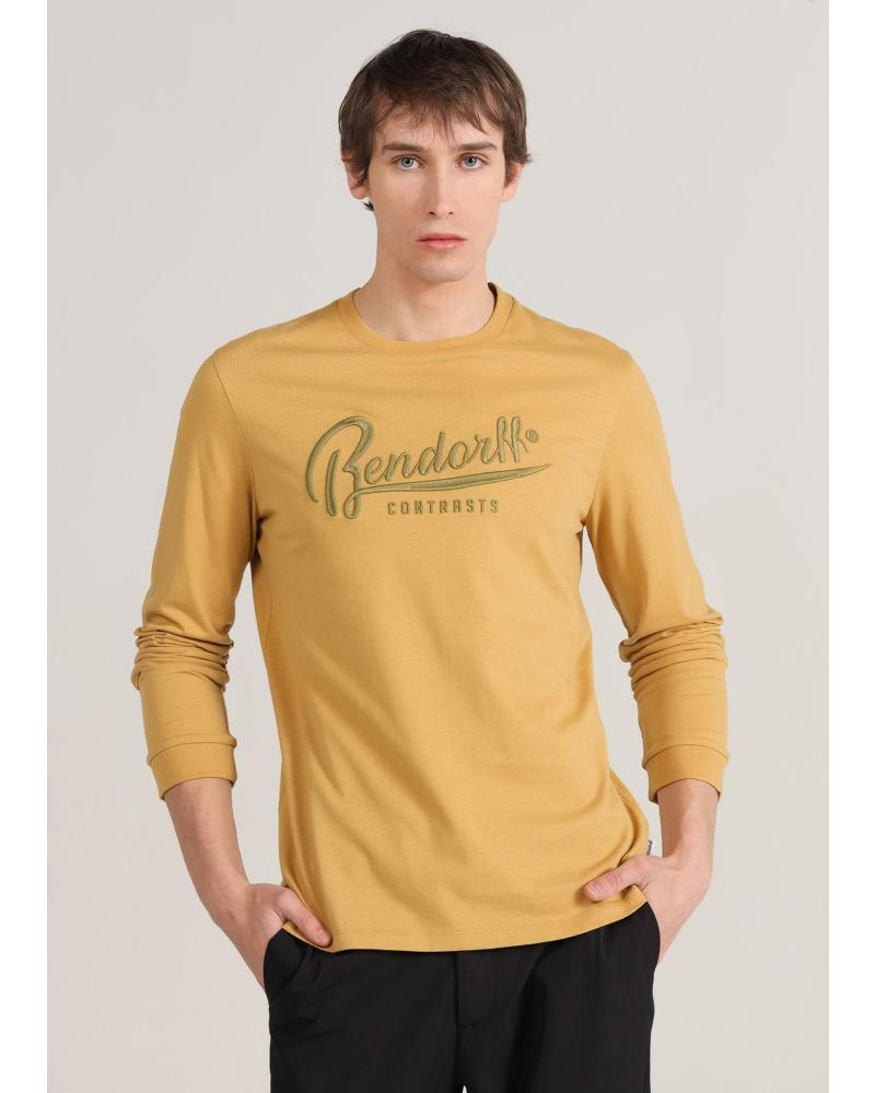 BENDORFF CAMISETA MANGA LARGA CON BORDADO EN RELIEVE MARRÓN MARRóN