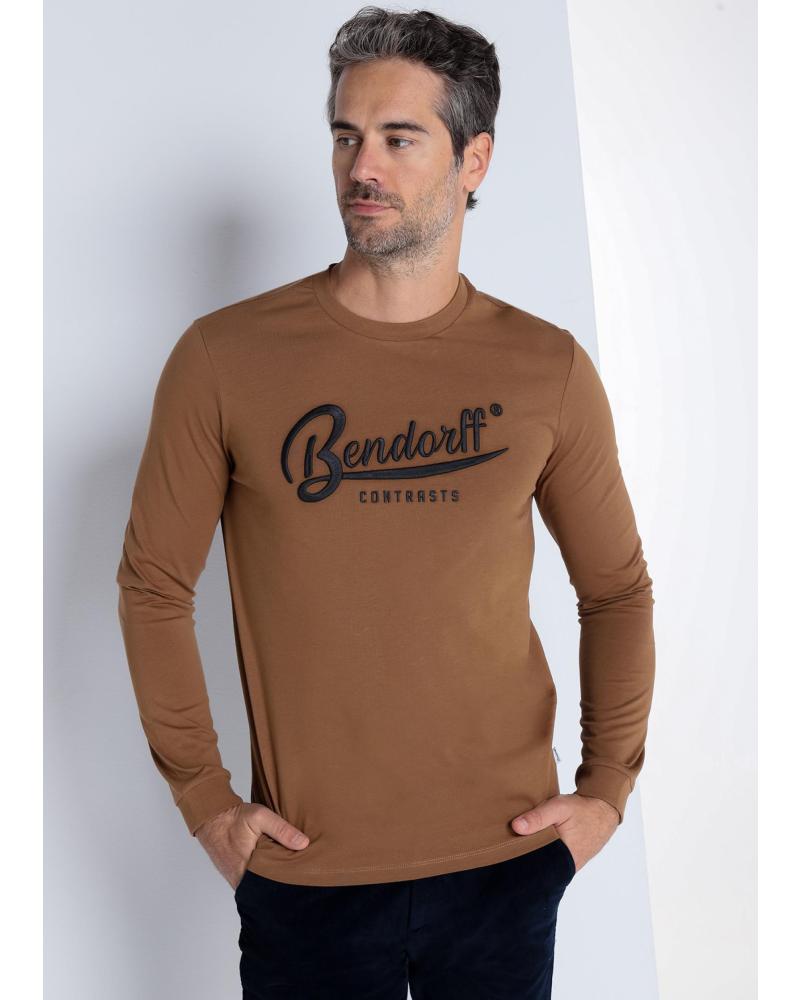 BENDORFF CAMISETA MANGA LARGA BORDADA EN RELIEVE MARRÓN MARRóN