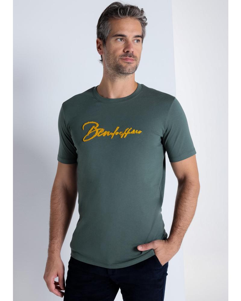 CAMISETA BÁSICA BENDORFF CHENILLE MANGA CORTA - VERDE BOSQUE VERDE