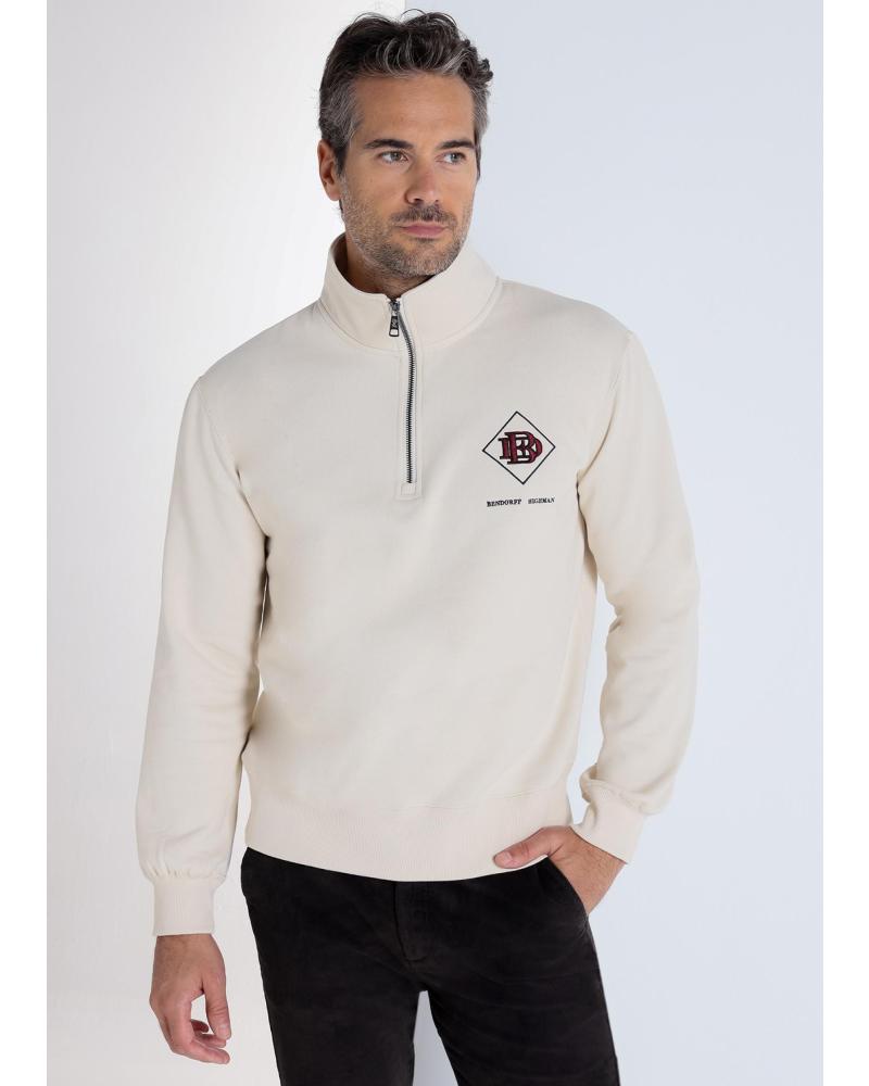 BENDORFF SUDADERA CREMALLERA CUELLO BLANCA BLANCO