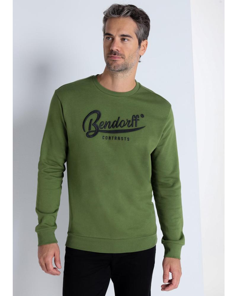 SUDADERA BÁSICA BENDORFF CON CUELLO CAJA VERDE OLIVA VERDE