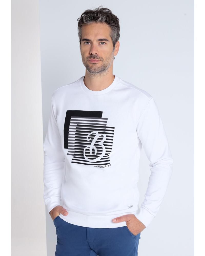 BENDORFF SUDADERA GRÁFICA CUELLO CAJA BLANCA BLANCO