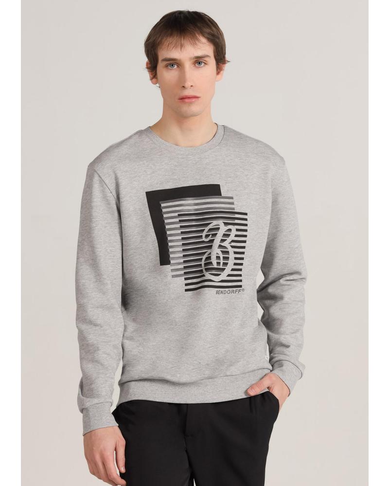 BENDORFF SUDADERA GRÁFICA CUELLO CAJA GRIS GRIS