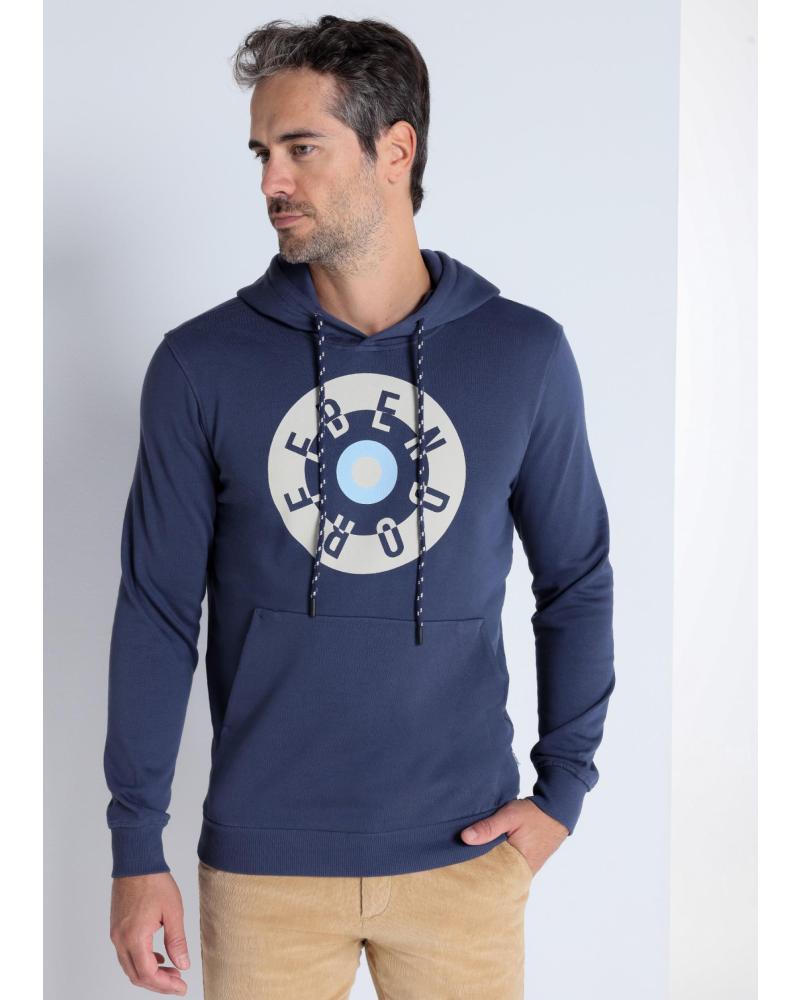 SUDADERA BENDORFF CON CAPUCHA Y ESTAMPADO GRÁFICO - AZUL MARINO AZUL