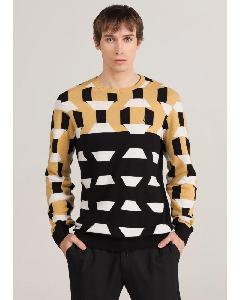 BENDORFF JERSEY CON MOTIVOS GEOMÉTRICOS MARRÓN MARRóN