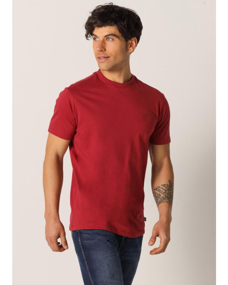 SIX VALVES - CAMISETA BASICA DE MANGA CORTA GRANATE