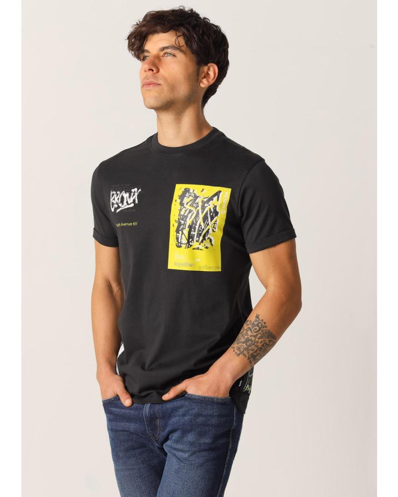 SIX VALVES CAMISETA MANGA CORTA PRINT STREET NEGRA NEGRO