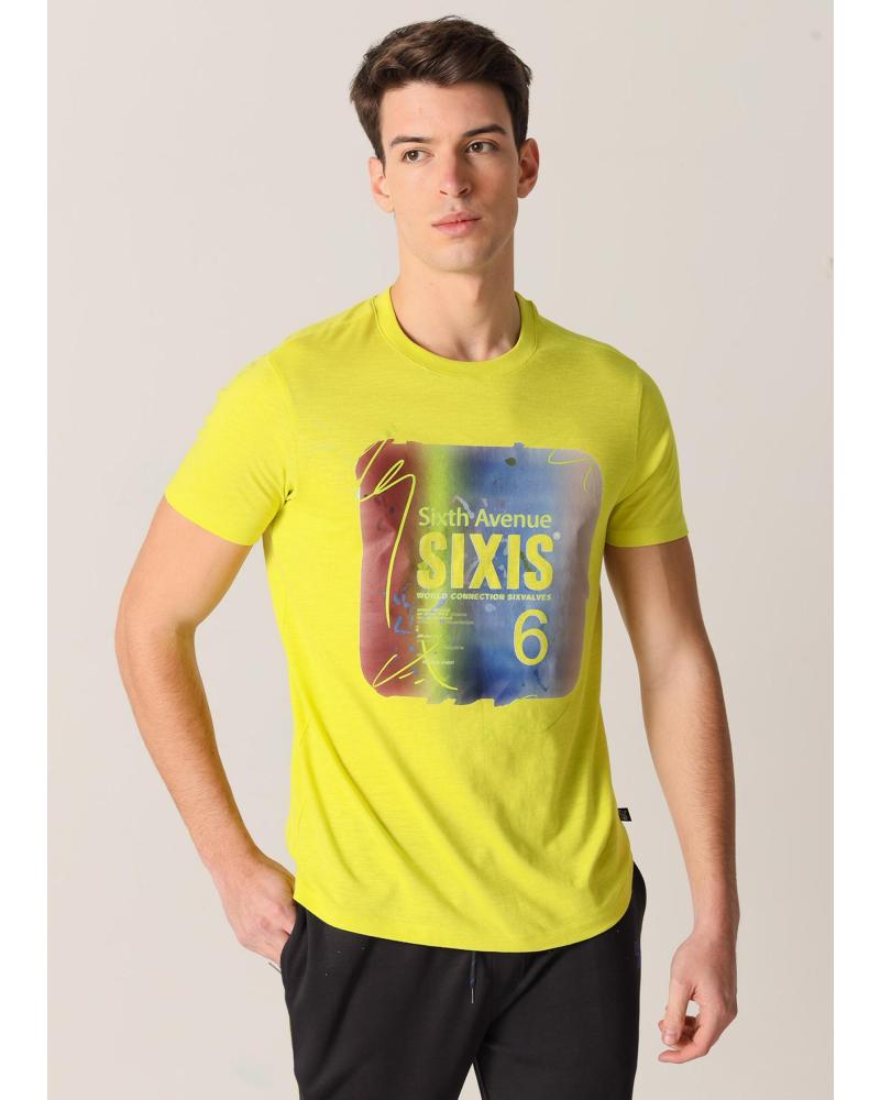 SIX VALVES CAMISETA VERDE MANGA CORTA ESTAMPADO DEGRADADO VERDE