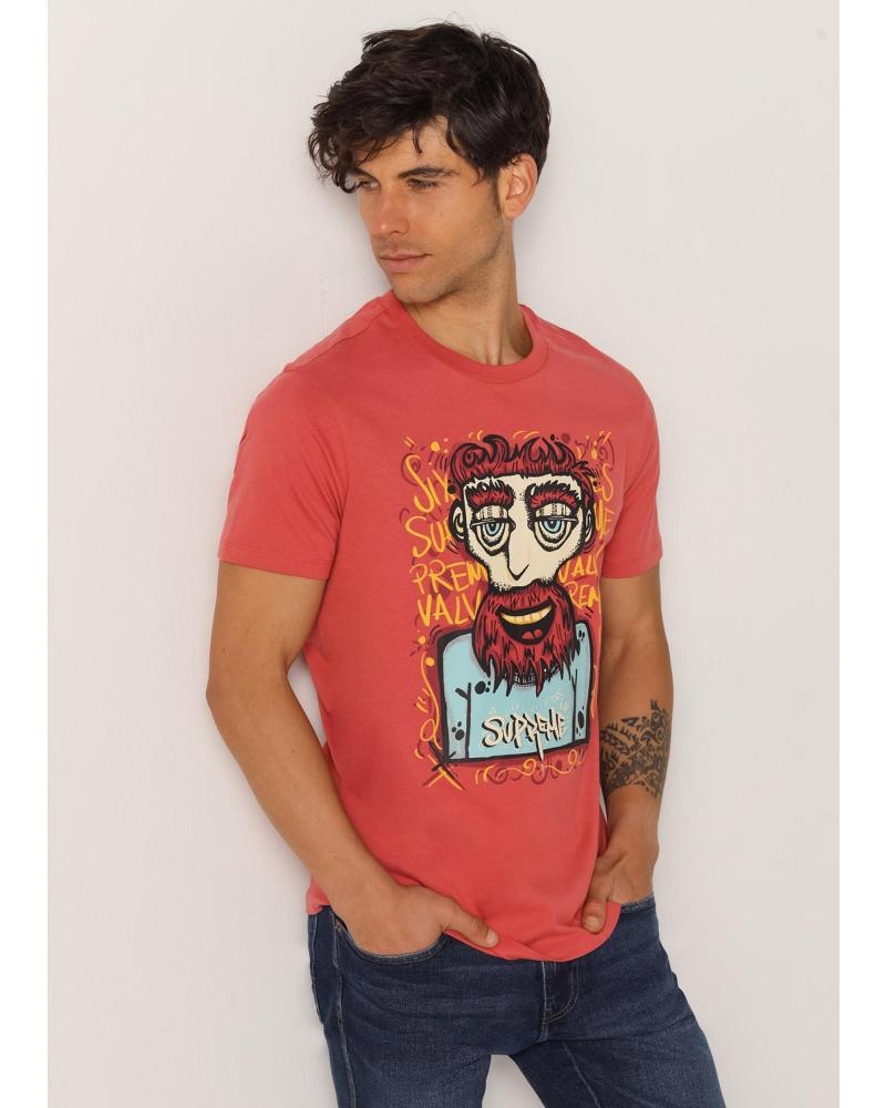 SIX VALVES CAMISETA MANGA CORTA GRÁFICA GRANATE GRANATE