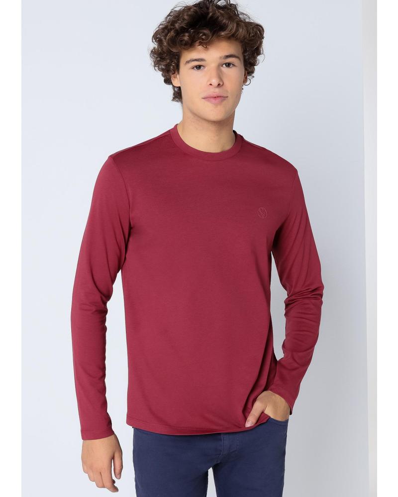 SIX VALVES CAMISETA BÁSICA MANGA LARGA GRANATE GRANATE