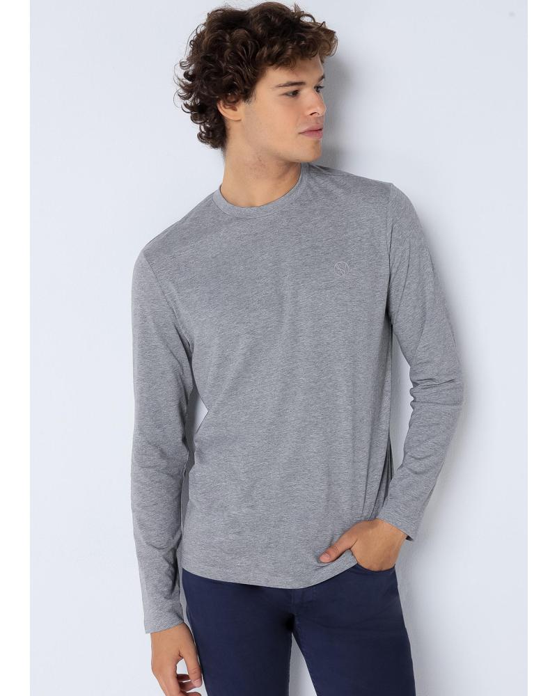 SIX VALVES CAMISETA DE MANGA LARGA BÁSICA GRIS GRIS