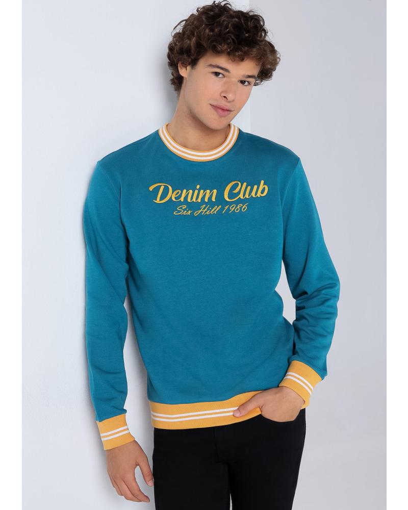 SUDADERA JACQUARD SIX VALVES CON CUELLO CAJA VERDE VERDE