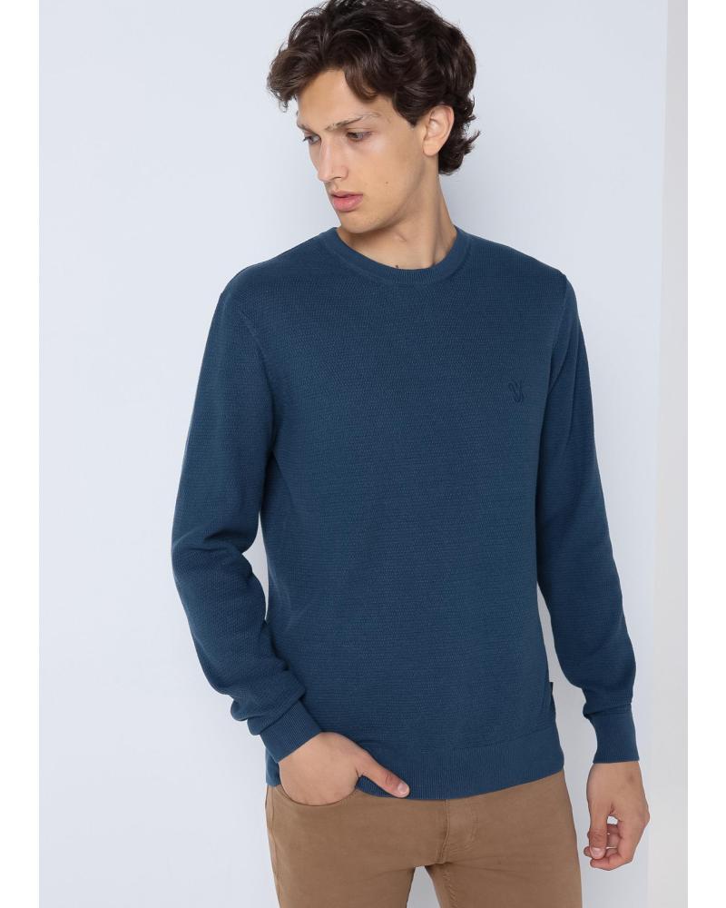 SIX VALVES JERSEY BÁSICO CUELLO CAJA AZUL AZUL