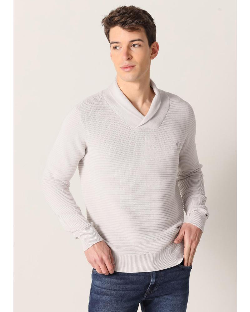 SIX VALVES JERSEY DE CUELLO CRUZADO GRIS GRIS