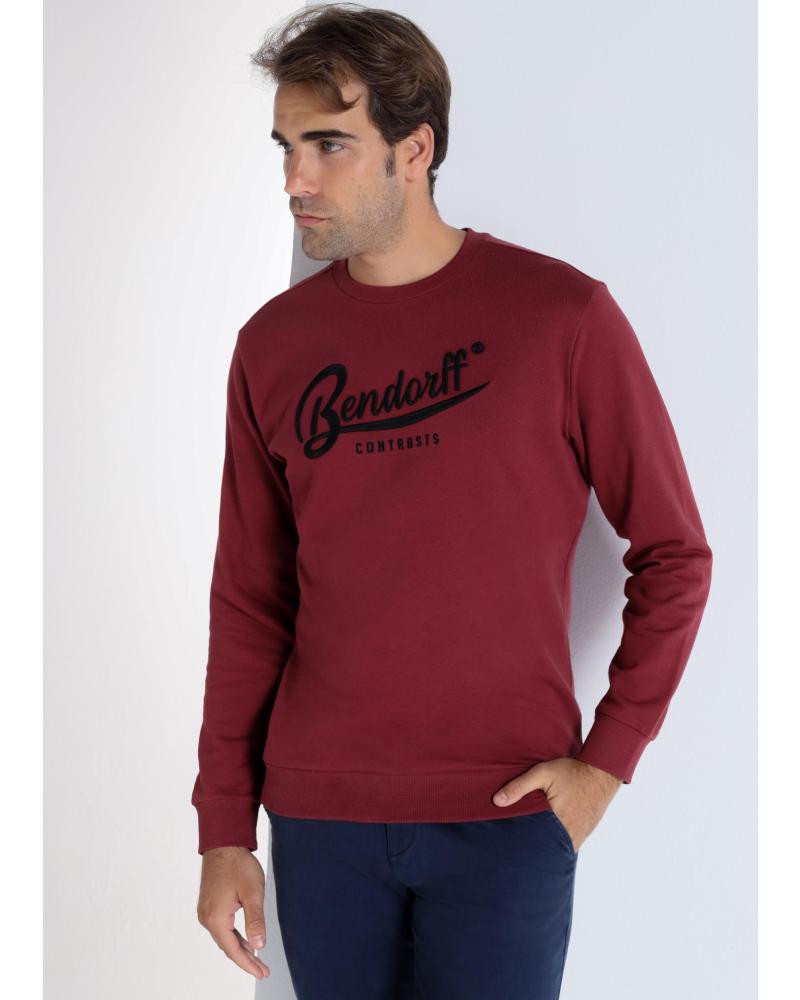 SUDADERA GRANATE BENDORFF CON LOGO ESTAMPADO GRANATE