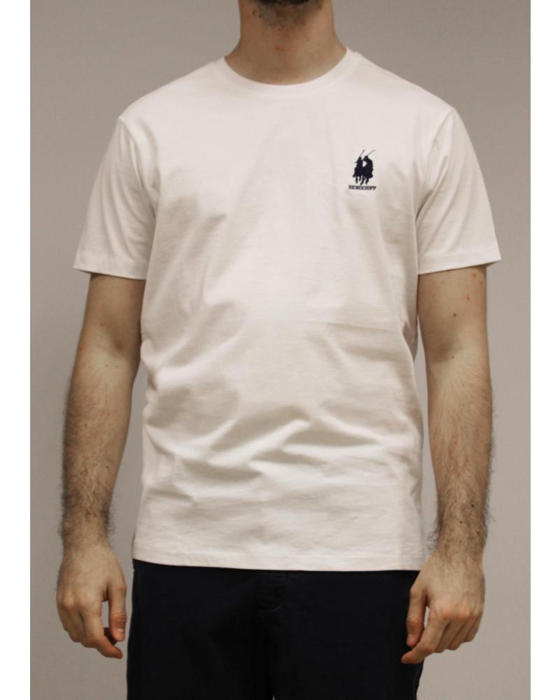 CAMISETA DE MANGA CORTA BLANCA BENDORFF CON LOGO BORDADO BLANCO
