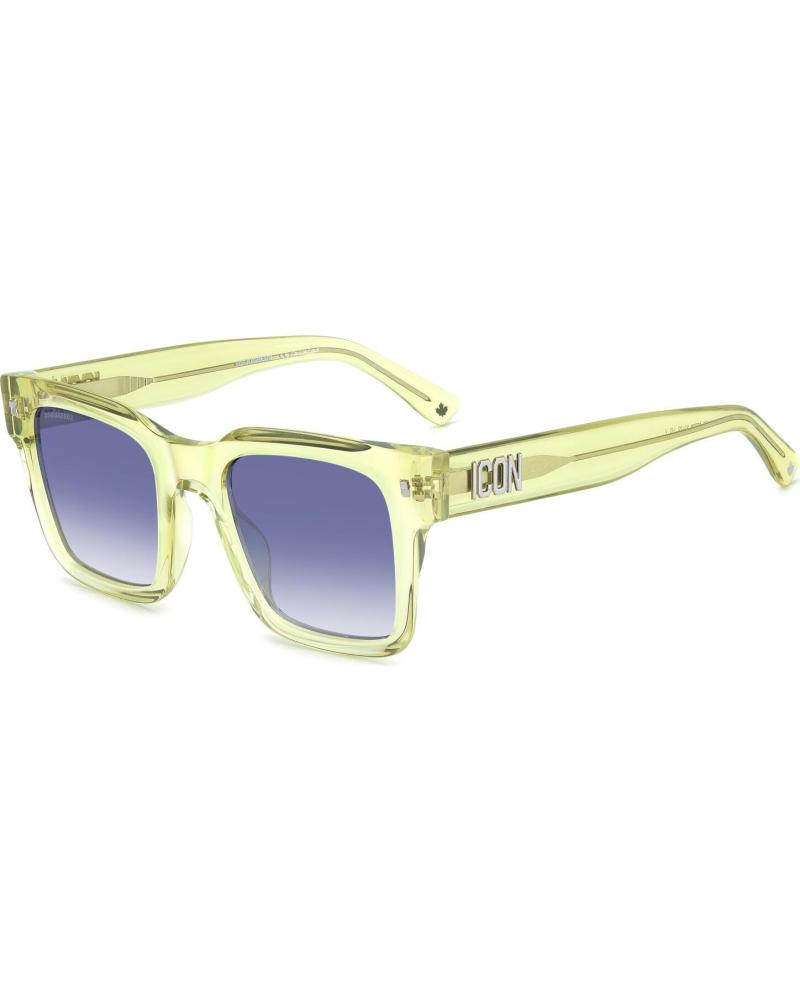 GAFAS DE SOL DSQUARED2 ICON-0010-S-1ED HOMBRE AMARILLAS LENTES AZULES Ø 51 MM