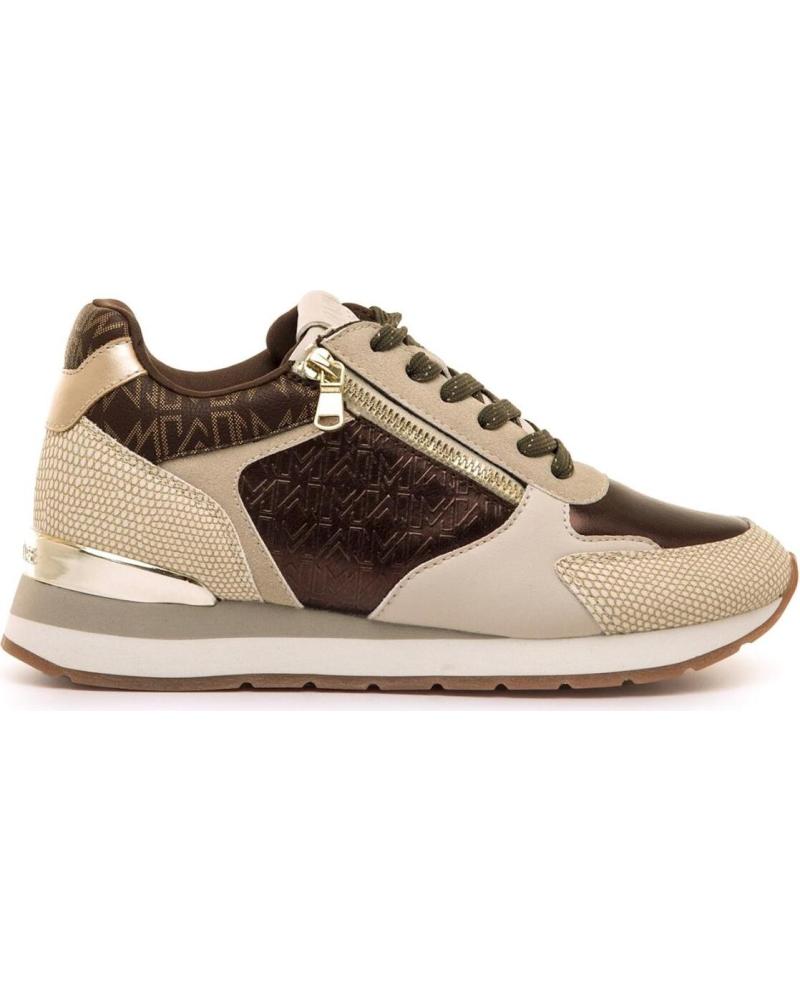 ZAPATILLAS CASUAL MARIA MARE 63645 BEIGE CON CREMALLERA DECORATIVA BEIGE
