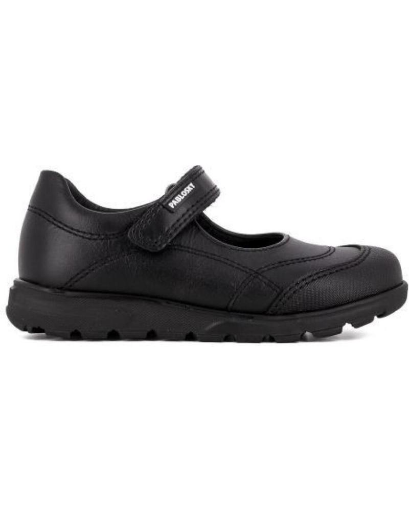 PABLOSKY MERCEDITAS COLEGIALES VELCRO PARA NIÑA 334210 BOX NEGRO NEGRO