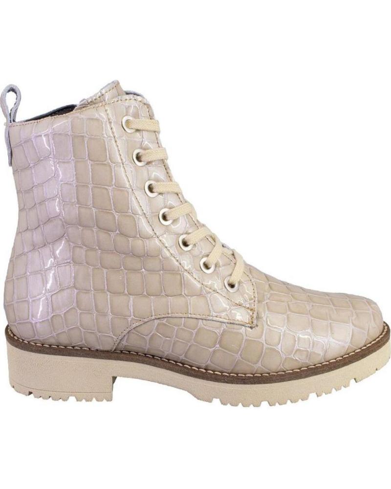 BOTAS DE PIEL PITILLOS 10774 PIEDRA CON CORDONES Y CREMALLERA PIEDRA