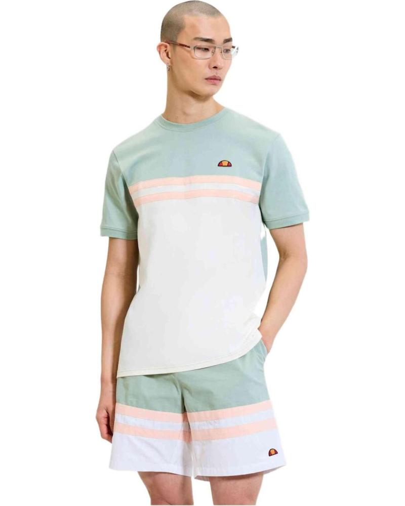 CAMISETA ELLESSE ATRIO TEE BICOLOR VERDE Y BLANCO