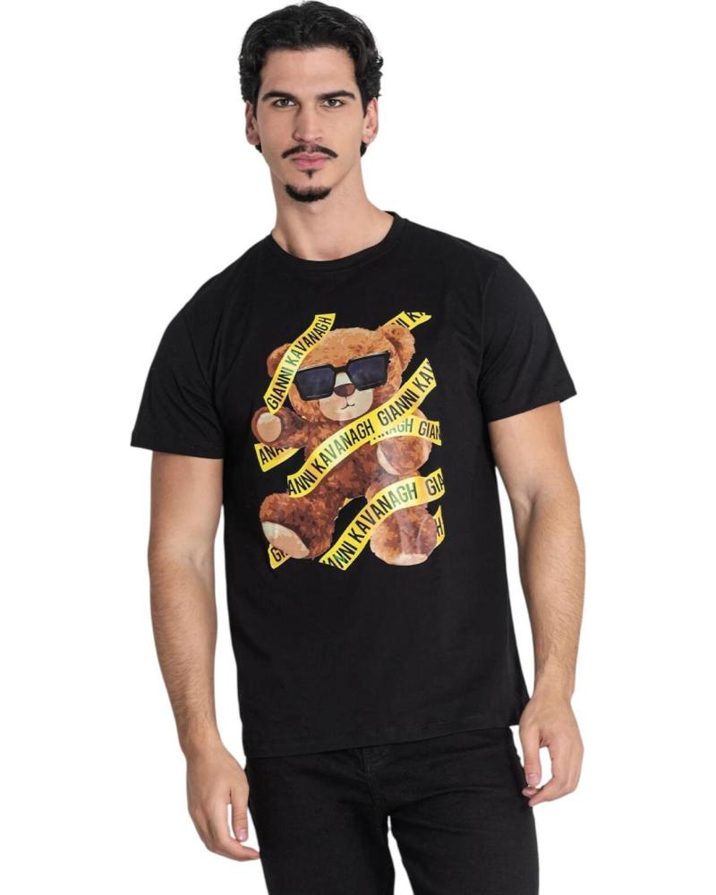 CAMISETA GIANNI KAVANAGH DANGER BEAR NEGRA NEGRO