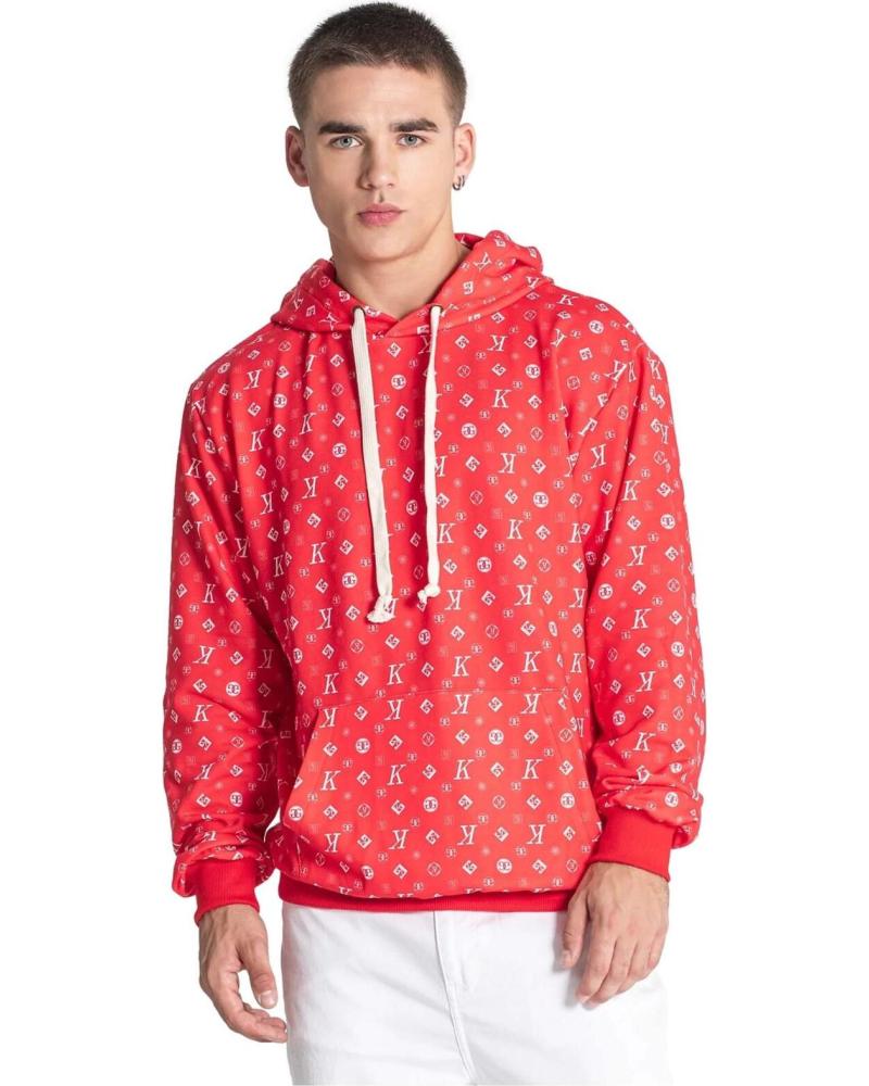 GIANNI KAVANAGH SUDADERA CON CAPUCHA MANIA ROJA ESTAMPADA ROJO