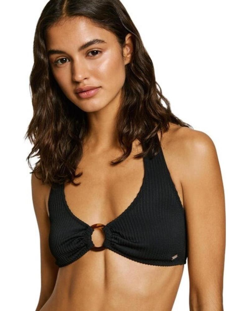 TOP DE BIKINI HALTER PEPE JEANS PLB10530 NEGRO NEGRO