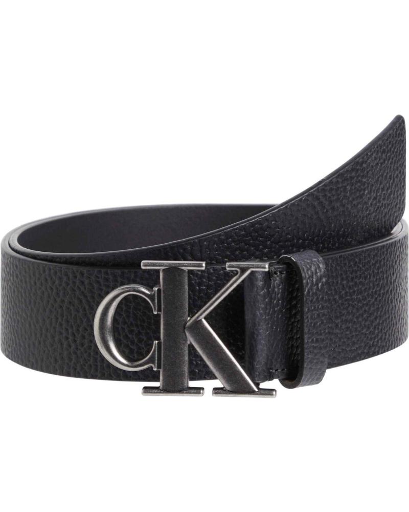 CINTURÓN CALVIN KLEIN K50K512088 NEGRO CON HEBILLA MONOGRAM CK NEGRO