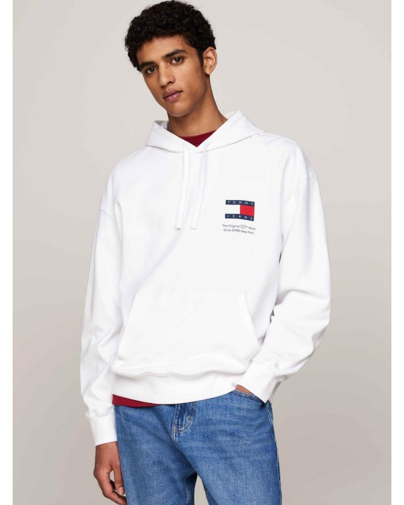 SUDADERA CON CAPUCHA TOMMY HILFIGER DM0DM20500 BLANCA BLANCO