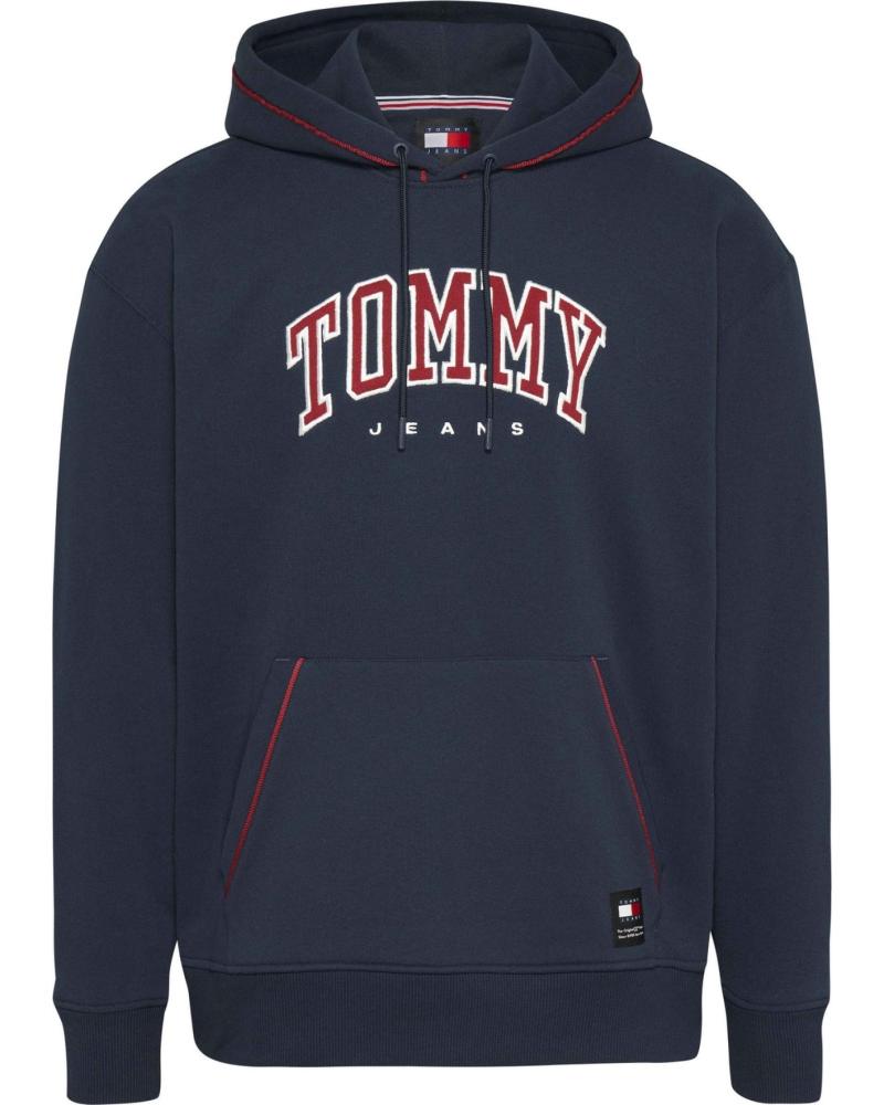 SUDADERA CON CAPUCHA TOMMY HILFIGER DM0DM19760 AZUL MARINO AZUL